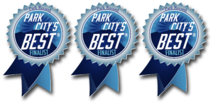 three finalist ribbons for Park City's Best